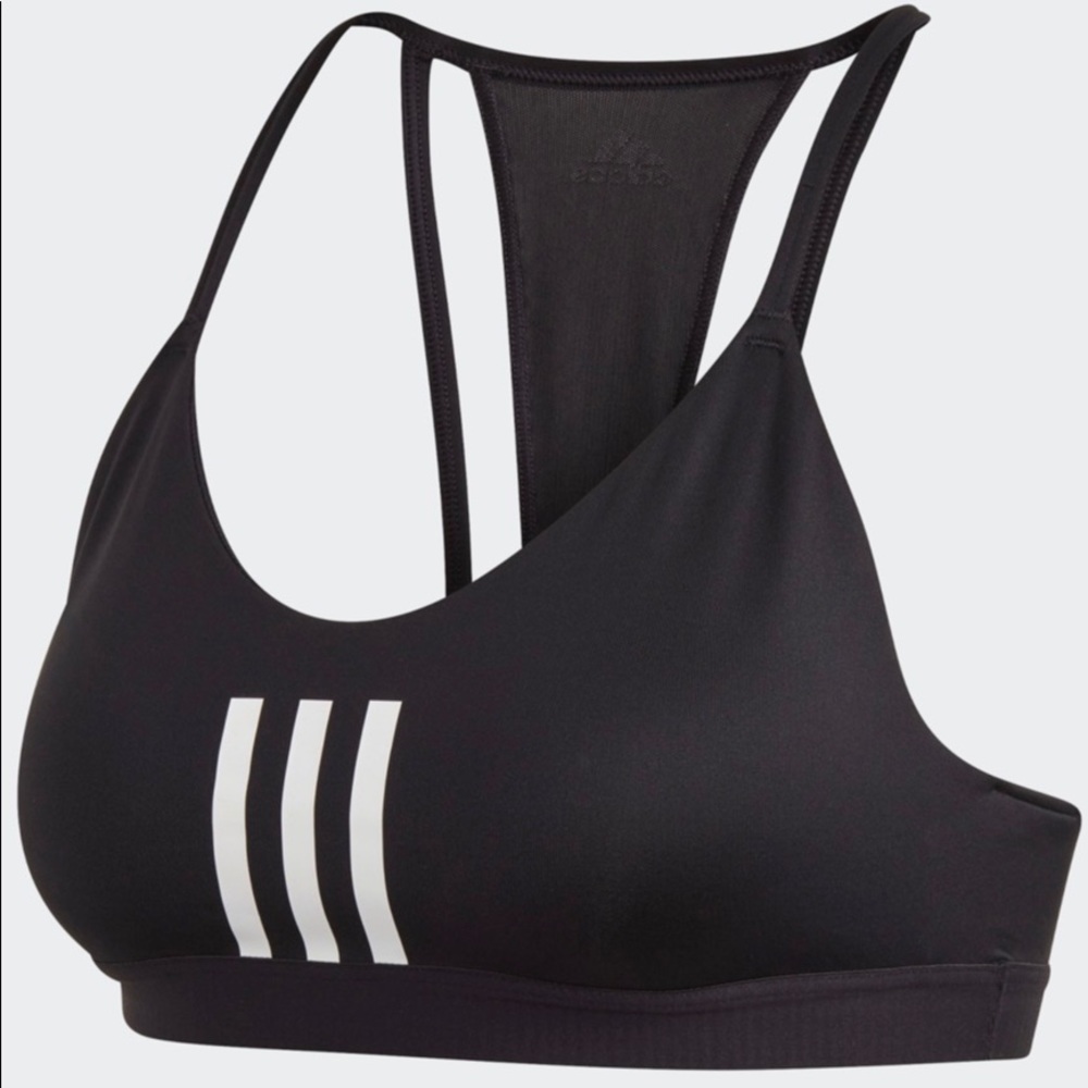 New! Adidas All-Me 3 Stripes Mesh sports bra